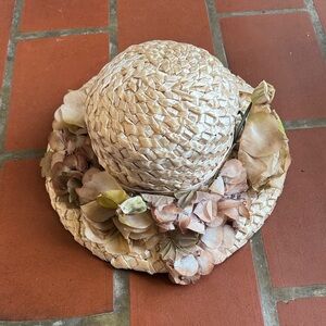 Miss Eileen Vintage Floral Straw Hat